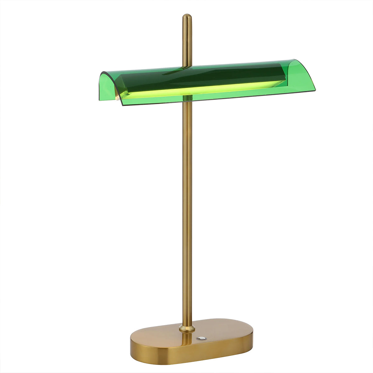 Lyman LED Modern Bankers Lamp with Integrated Lighting