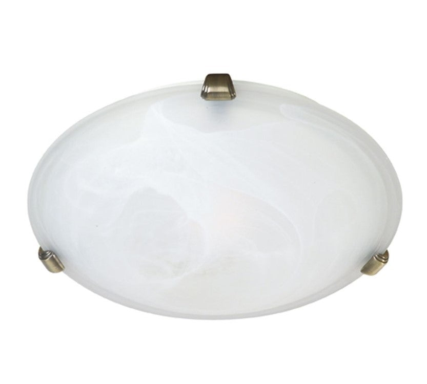 AstroAlabaster Glass Oyster Ceiling Flush Light