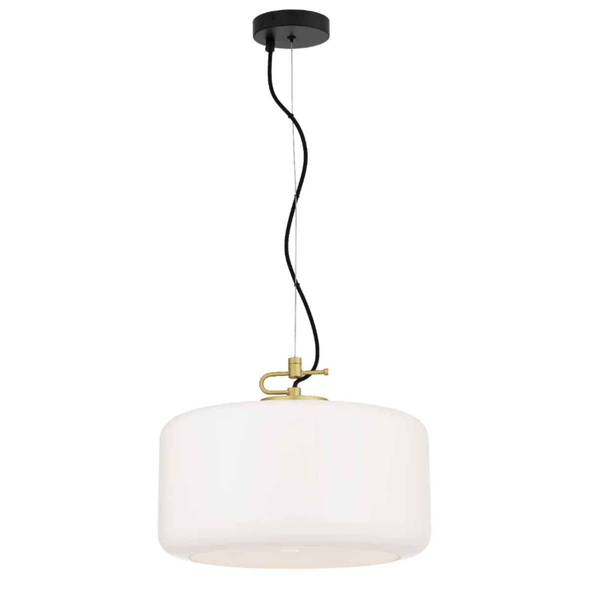 Korova 1LT Pendant Light - Stylish Black and Brass