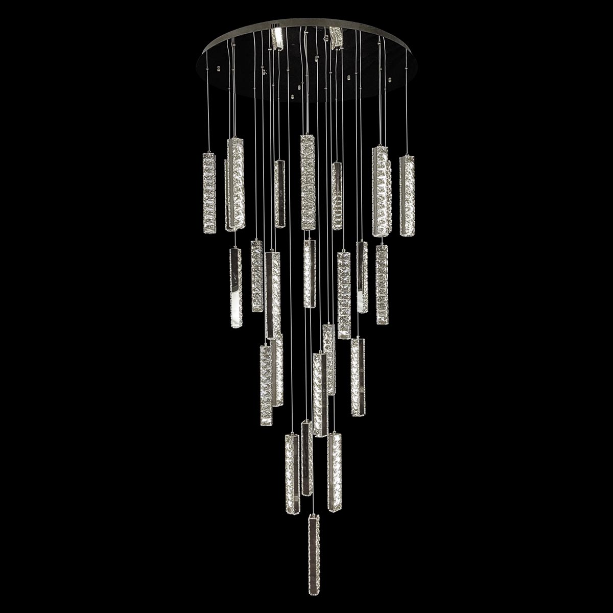 Trechizio 10 LED Cluster Crystal Pendant Lights