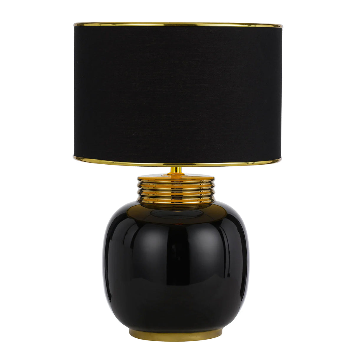 Davila Ceramic Table Lamp with Gold Trim