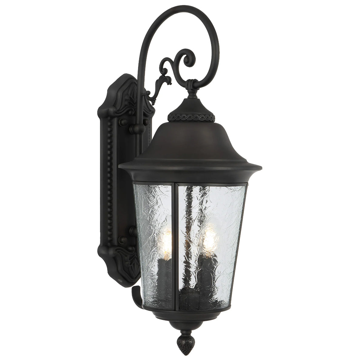 Tremont Exterior Wall Lamp with Brass or Black Finish