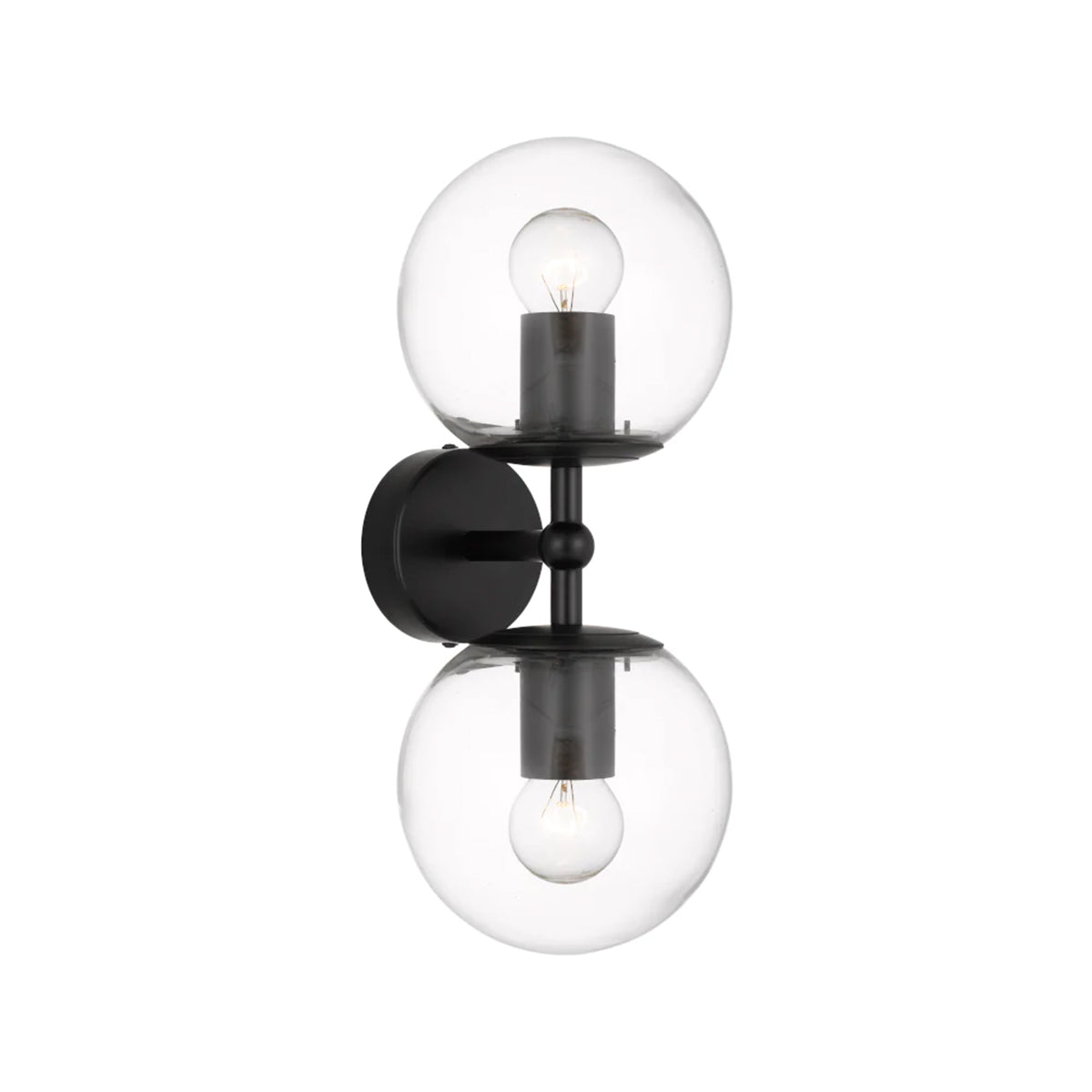 Eterna 2 Wall Light - Antique Gold, Twin Glass Spheres