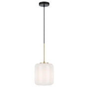 Korova 1LT Pendant Light - Stylish Black and Brass