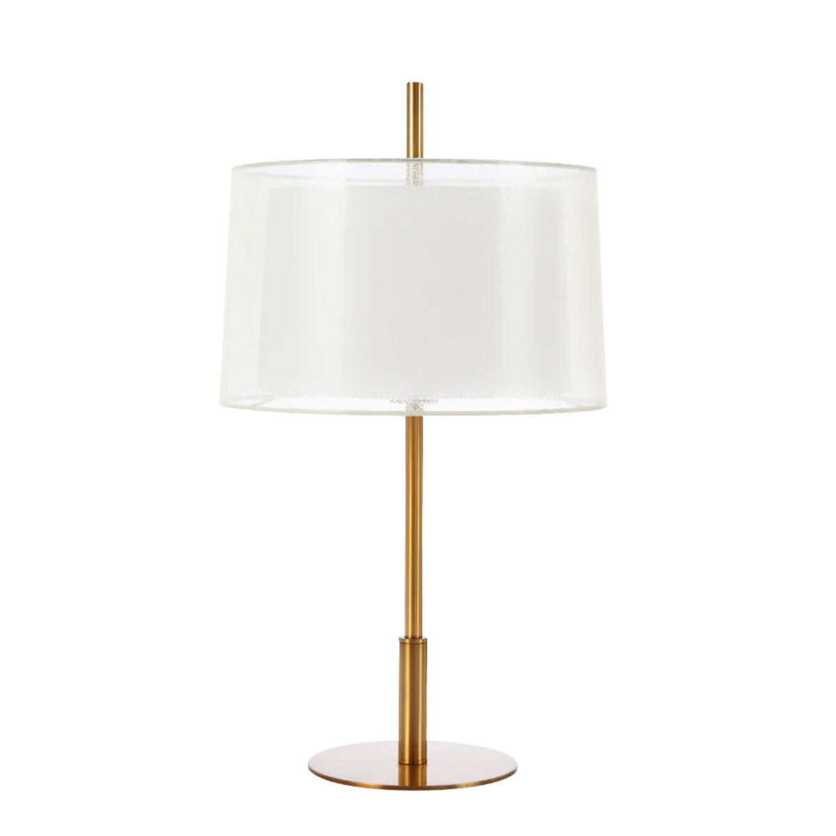 Vale Table Lamp with Drum Shade and Metal Base