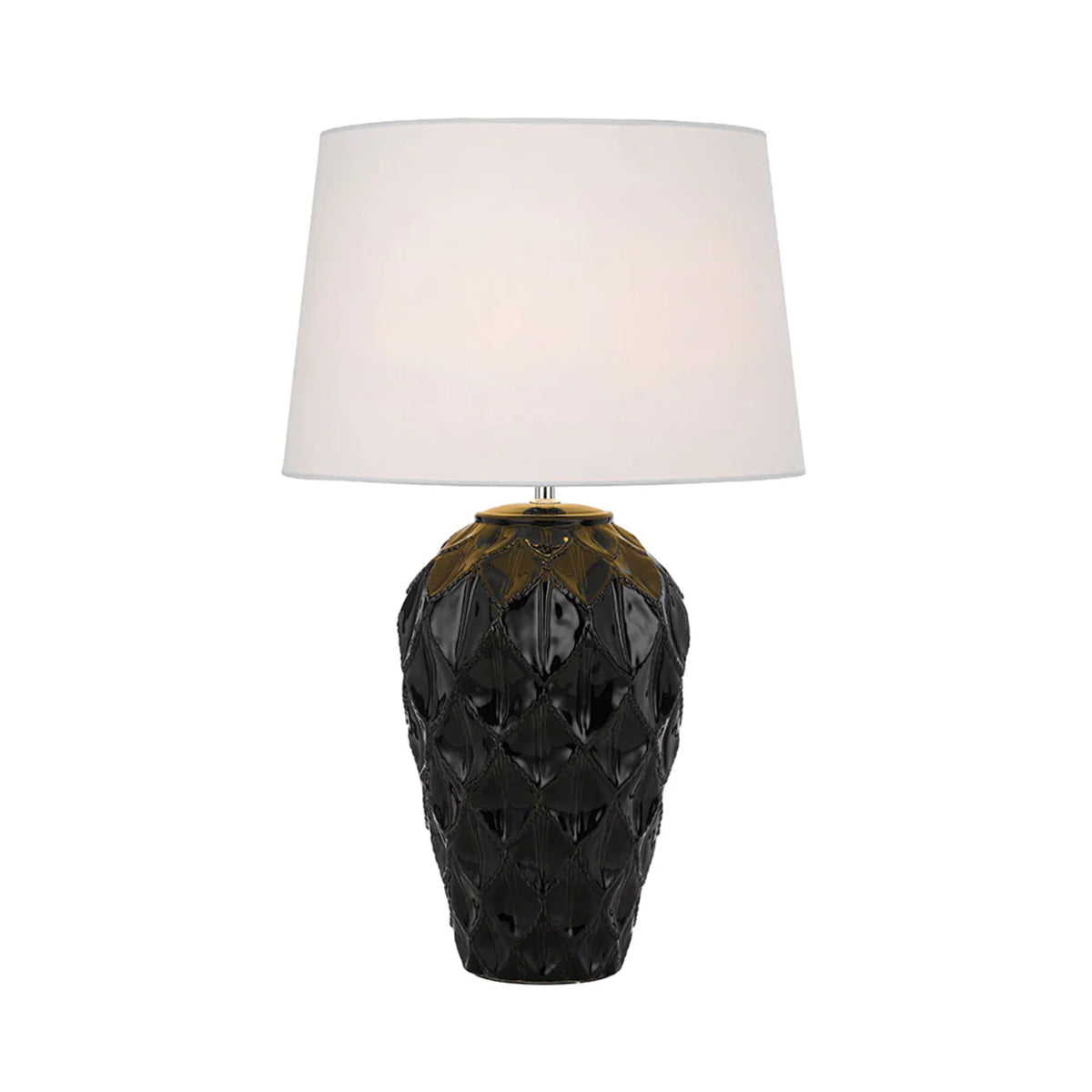 Madrid Table Lamp with Ceramic Base and Fabric Shade