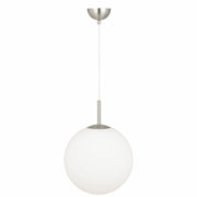 Bally Small Opal Sphere Pendant Light with Metal Finish