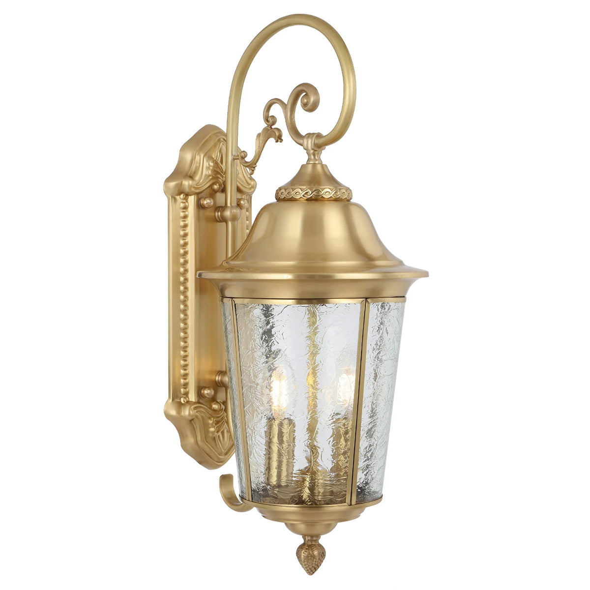 Tremont Exterior Wall Lamp with Brass or Black Finish