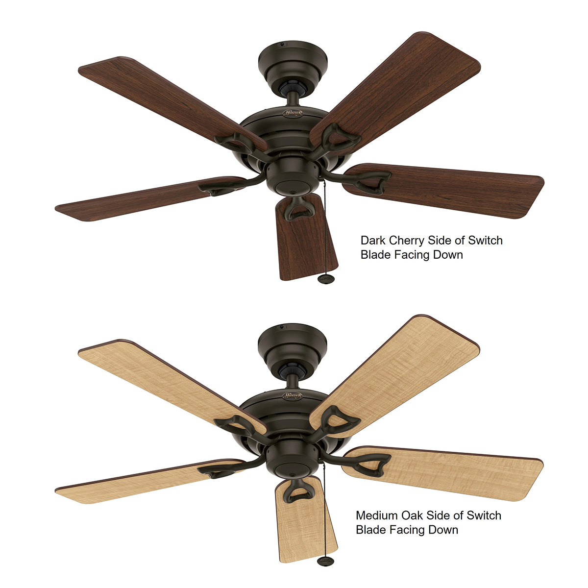 Seville II 44" 5 Plywood Switch Blades AC Ceiling Fan
