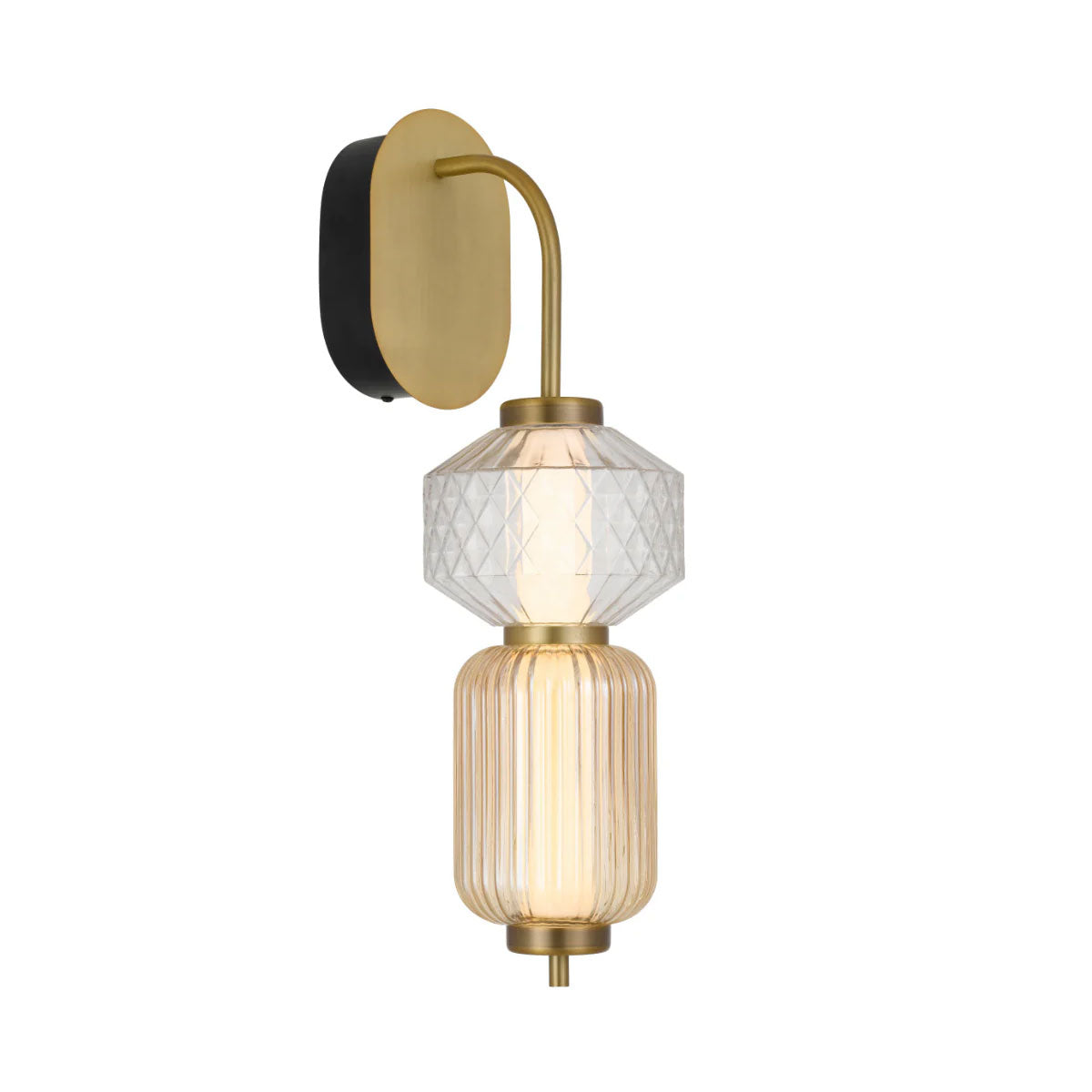 Torso LED Hourglass Wall Light with Polished Brass Finish