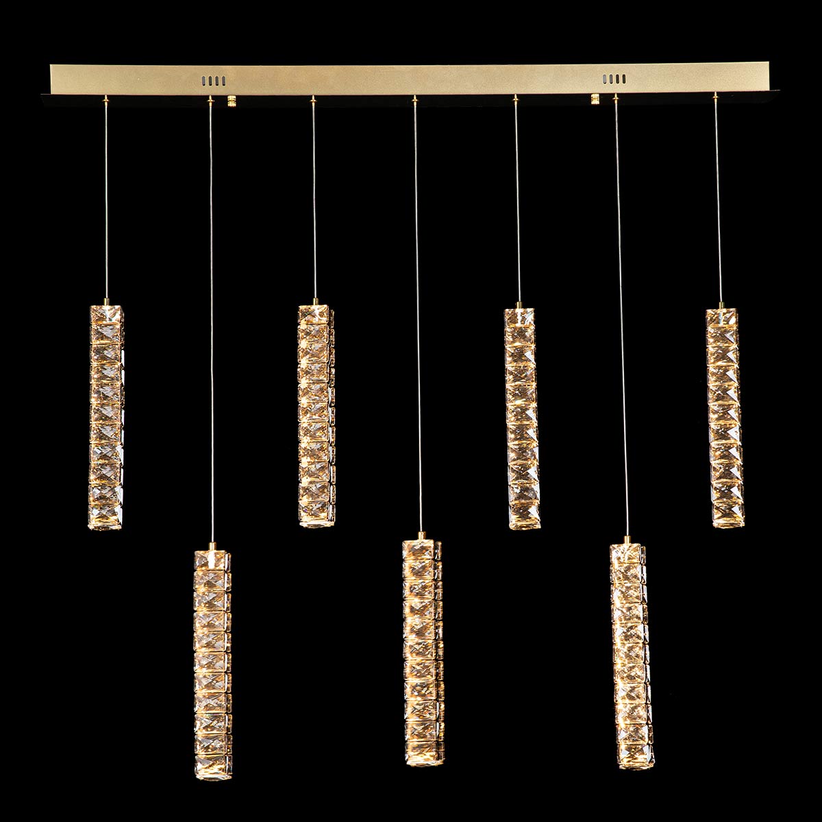 Trechizio 7 Linear Crystal Pendant LED Lights