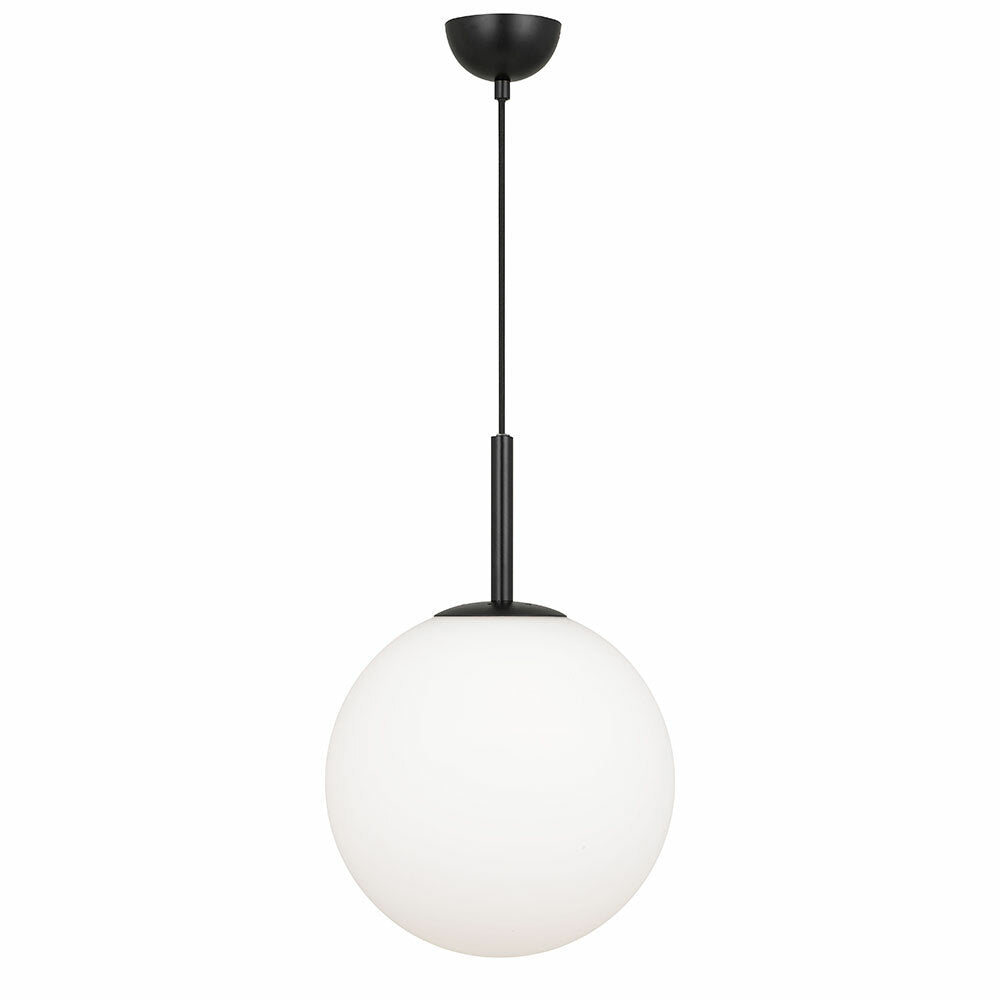 Bally Small Opal Sphere Pendant Light with Metal Finish