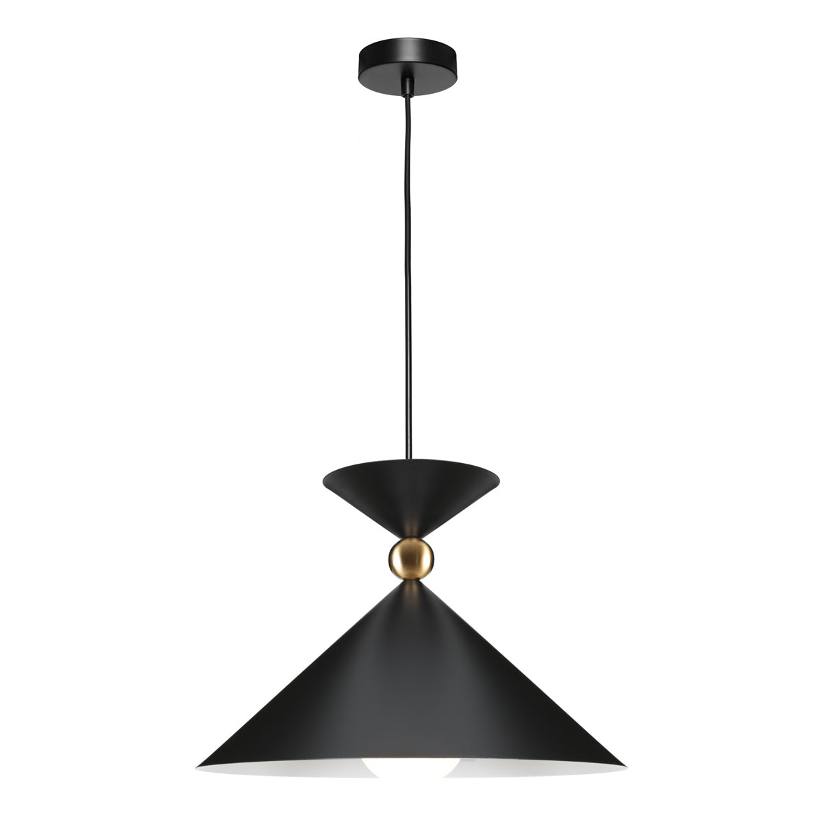 Krissy Small White Cone Shape Single Pendant Light