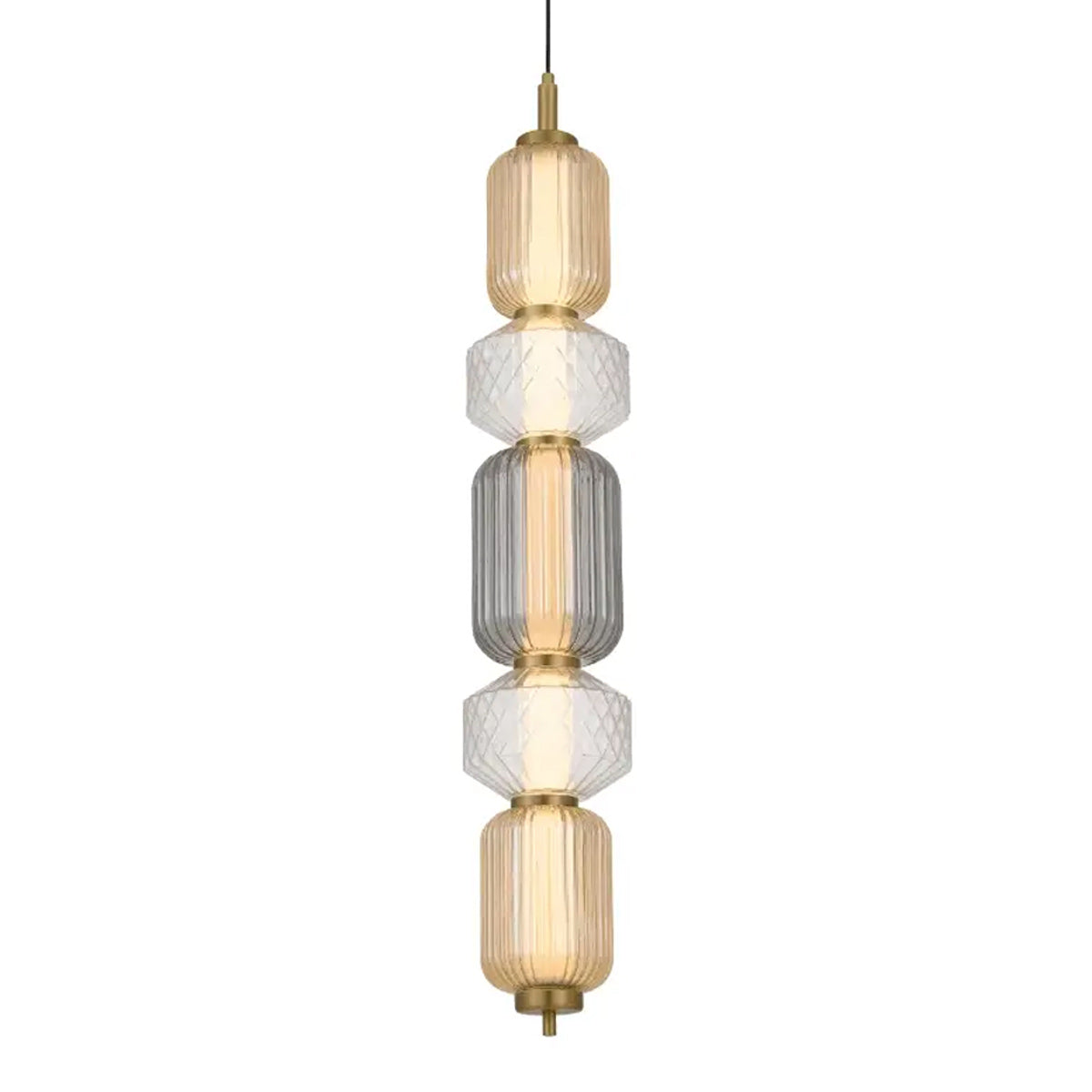 Lighting Torso 5-Light 22W LED Iron & Glass Lantern Style Pendant Light