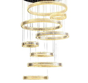 Rozanno 8 Ring Pendant - Chrome - Tri-Colour -Chrome