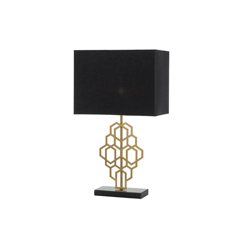 Akron Small Table Lamp with Marble Base - Elegant Lighting