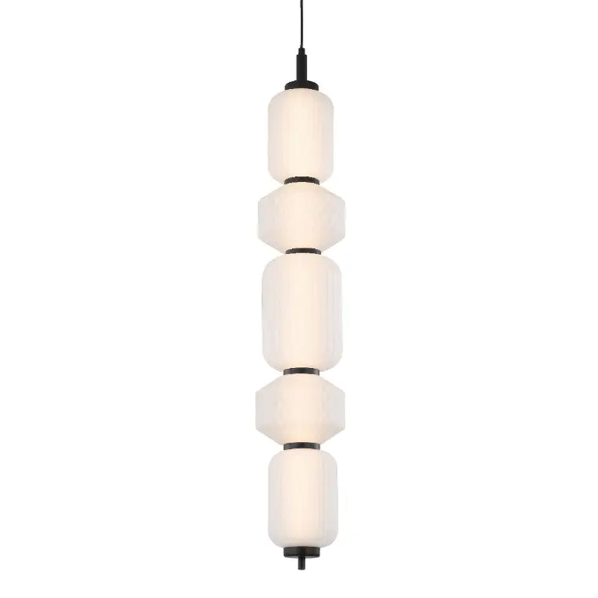Lighting Torso 5-Light 22W LED Iron & Glass Lantern Style Pendant Light