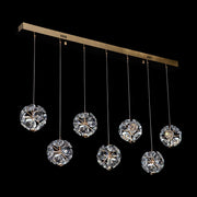 Astrid Crystal Floral Ball Linear Pendant Light - 1200mm