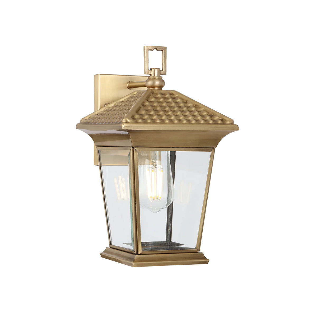 Zeldin Exterior Wall Light with Solid Brass Build