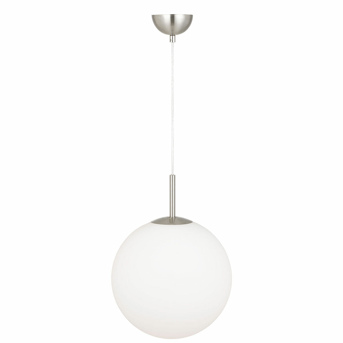 Bally Small Opal Sphere Pendant Light with Metal Finish