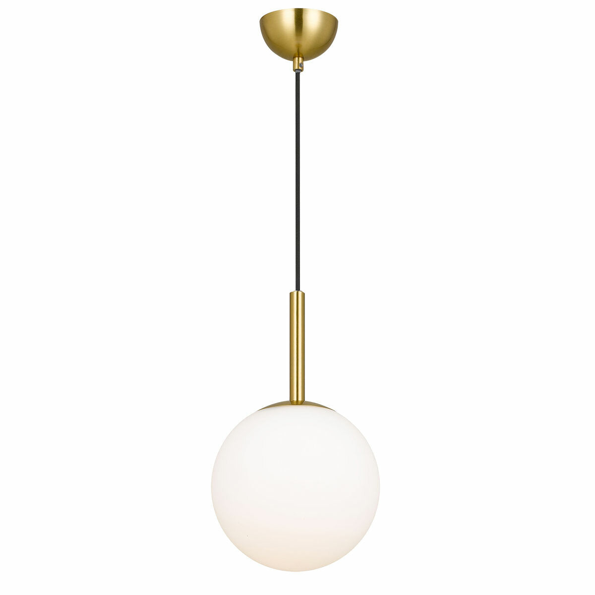 Bally Small Opal Sphere Pendant Light with Metal Finish