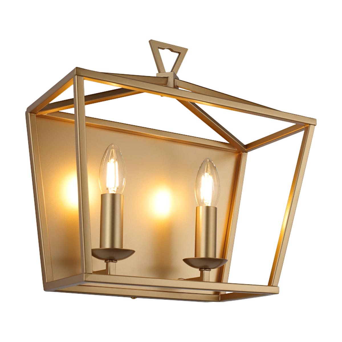 Pergian 2 Light Candle Wall Light - Metal Design