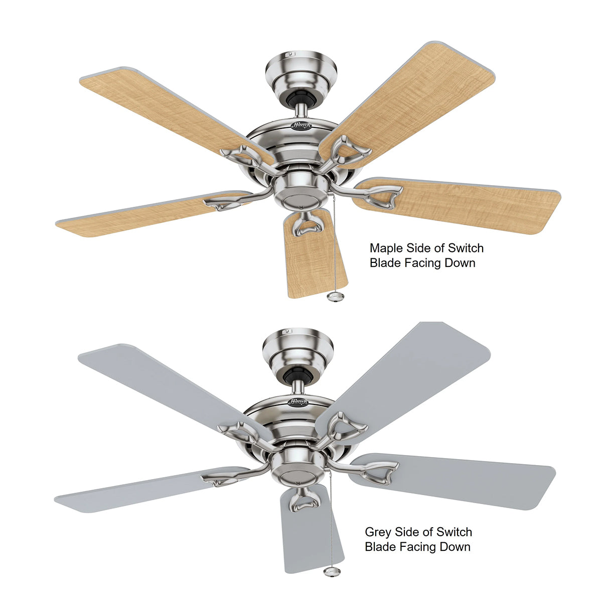 Seville II 44" 5 Plywood Switch Blades AC Ceiling Fan