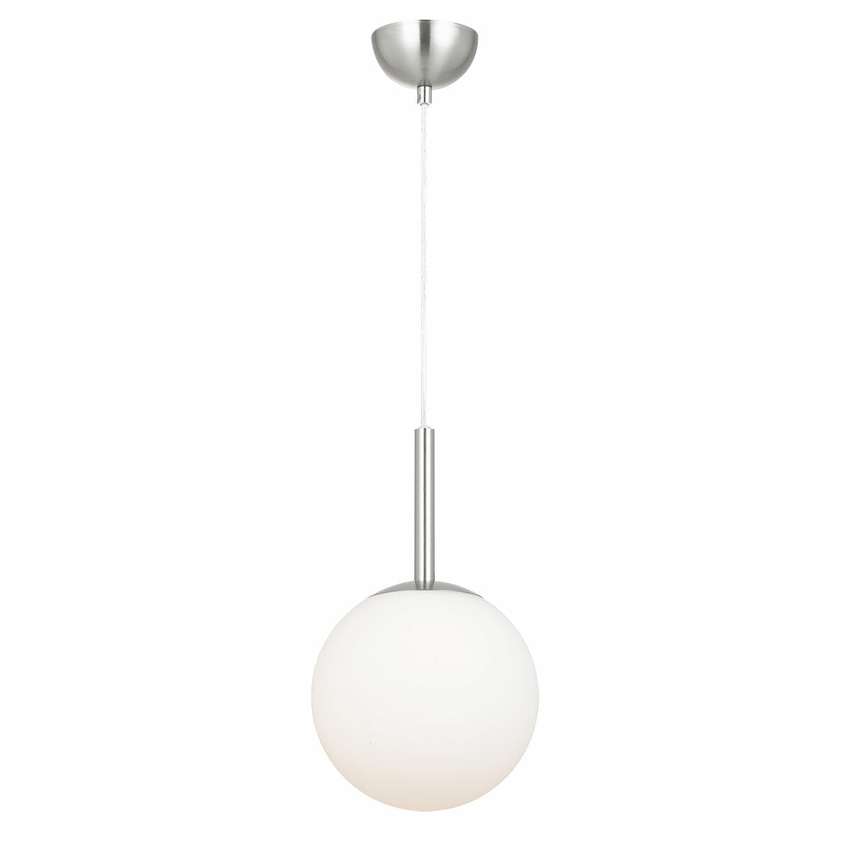 Bally Small Opal Sphere Pendant Light with Metal Finish
