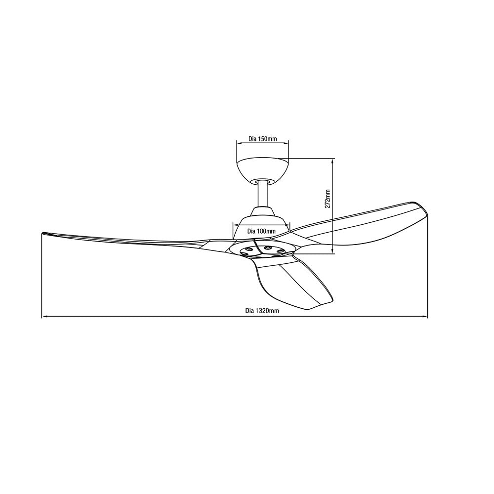 Malibu 52" DC Ceiling Fan with Remote