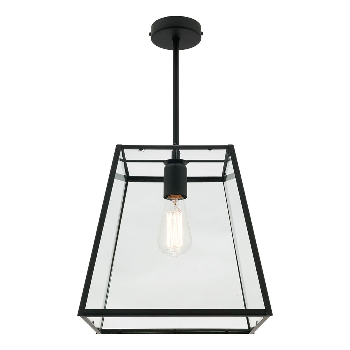 Manchester Large 1 Light Clear Glass Pendant
