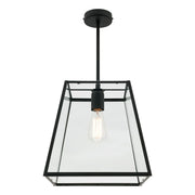 Manchester Large 1 Light Clear Glass Pendant