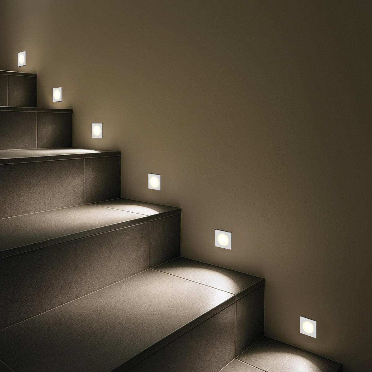 Maren Square Stair Downlight with Tri-Colour LED