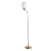 Marilyn Floor Lamp - Frosted Glass Sphere - Brass