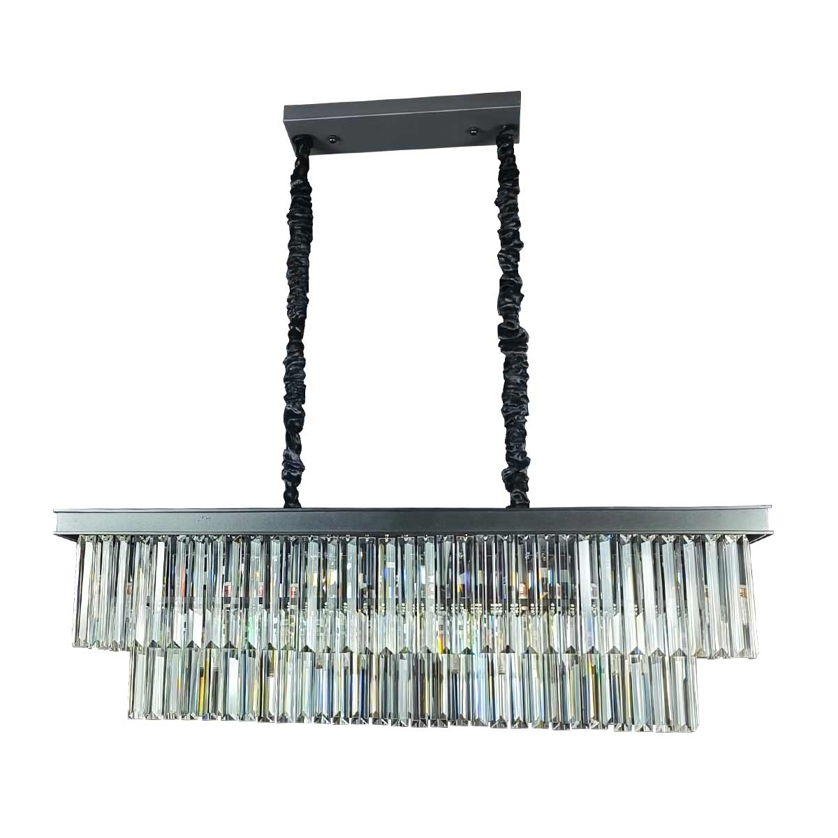 Marinello 2 Tier Rectangular Crystal Chandelier