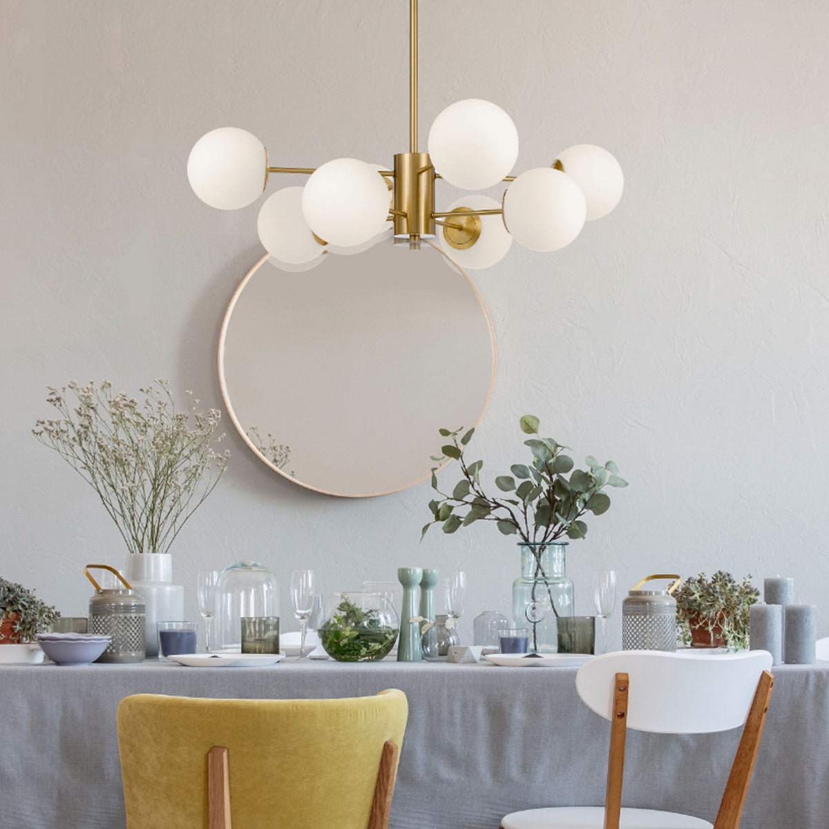 Marsten 8 Light Orb Cluster Pendant