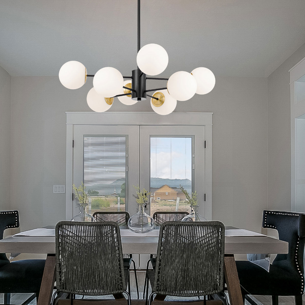 Marsten 8 Light Orb Cluster Pendant