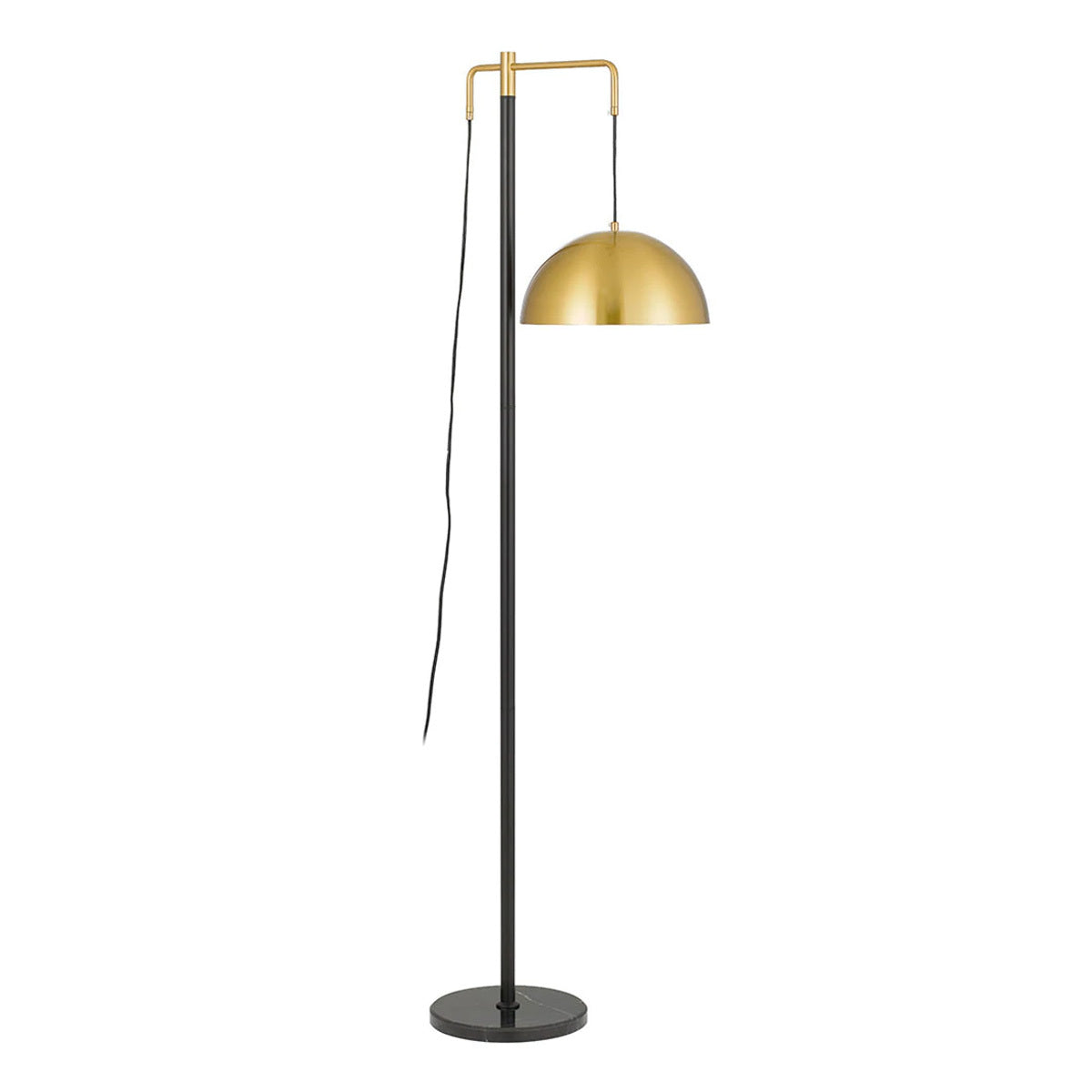 Marthos Antique Gold Floor Lamp with Marble Base