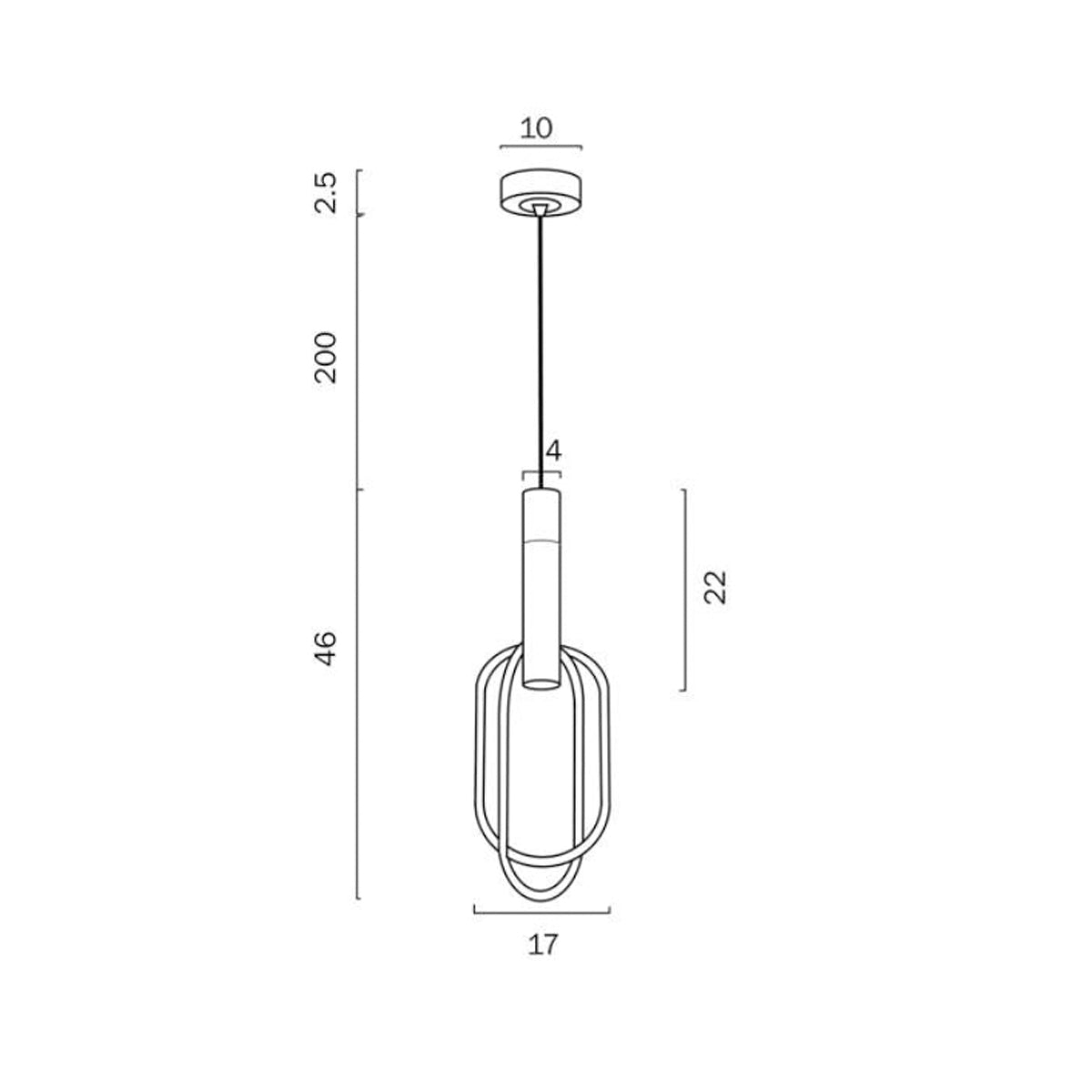 Marvin Oval Metal Pendant Light - Modern Design