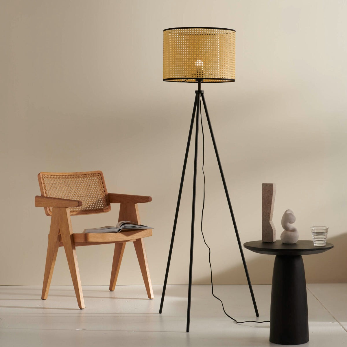 Mayfield Kimi Rattan Tripod Floor Lamp