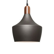 Bevo Charcoal Metal Angled Bell Pendant Light