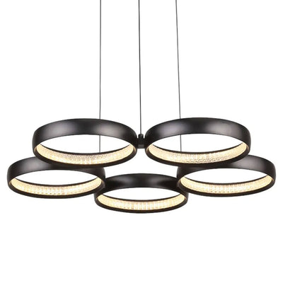Cougar Olympus 5 Light LED Tri Colour Cluster Pendant Light Black