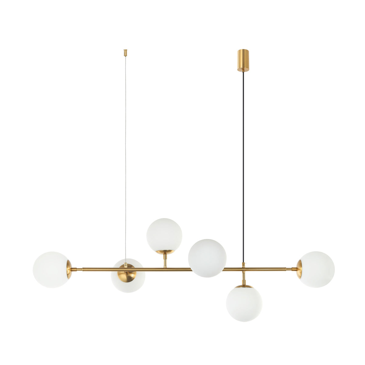 Ivy 6 Light Sphere Glass Linear Pendant Light