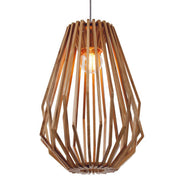 Ragusa Long Natural Wood Veneer Pendant Light