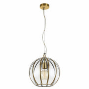 Medina Metal Sphere Pendant Light - Antique Brass
