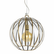 Medina Metal Sphere Pendant Light - Antique Brass