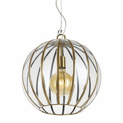 Medina Metal Sphere Pendant Light - Antique Brass