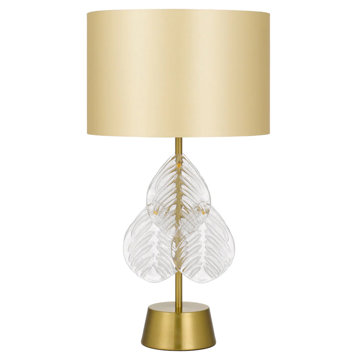 Melania Table Lamp with Fabric Shade & Glass Detail