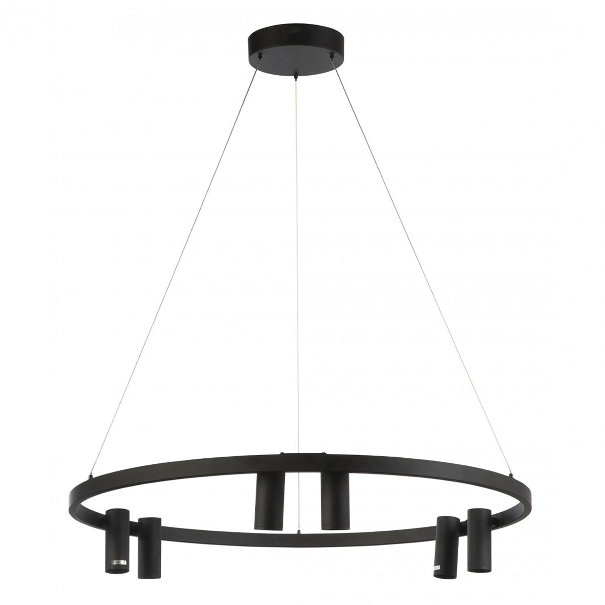 Mentera 6 Light Ring LED  Pendant - Black