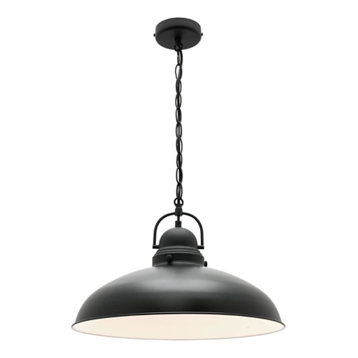 Mercator Verona Industrial Black Metal Pendant Light