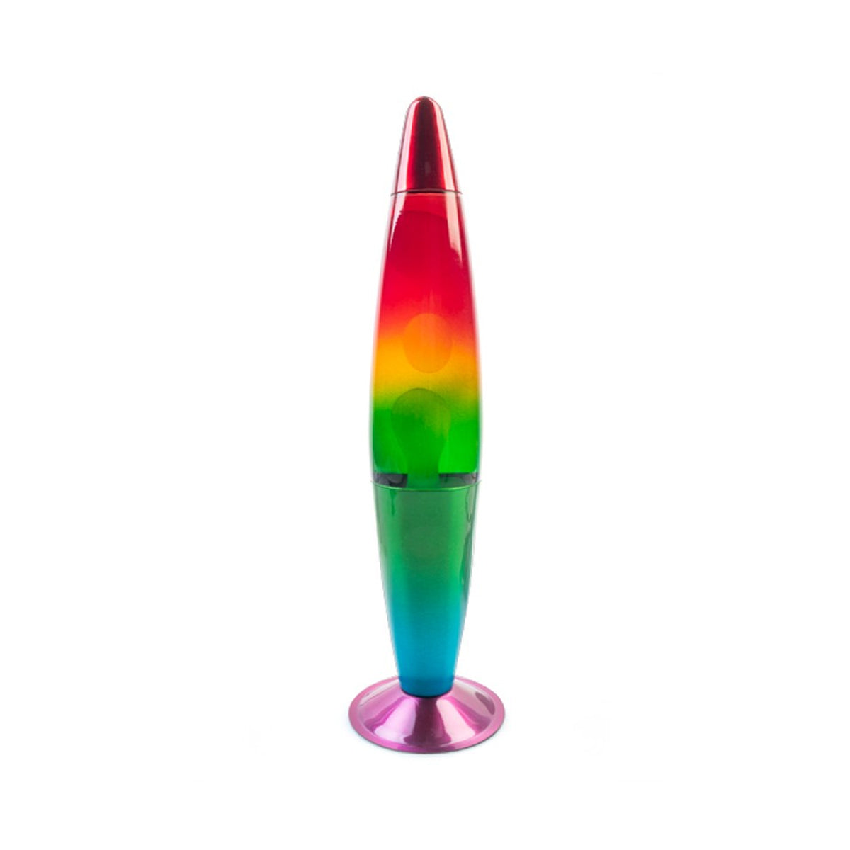 Metallic Peace Motion Lava Lamp - Rainbow